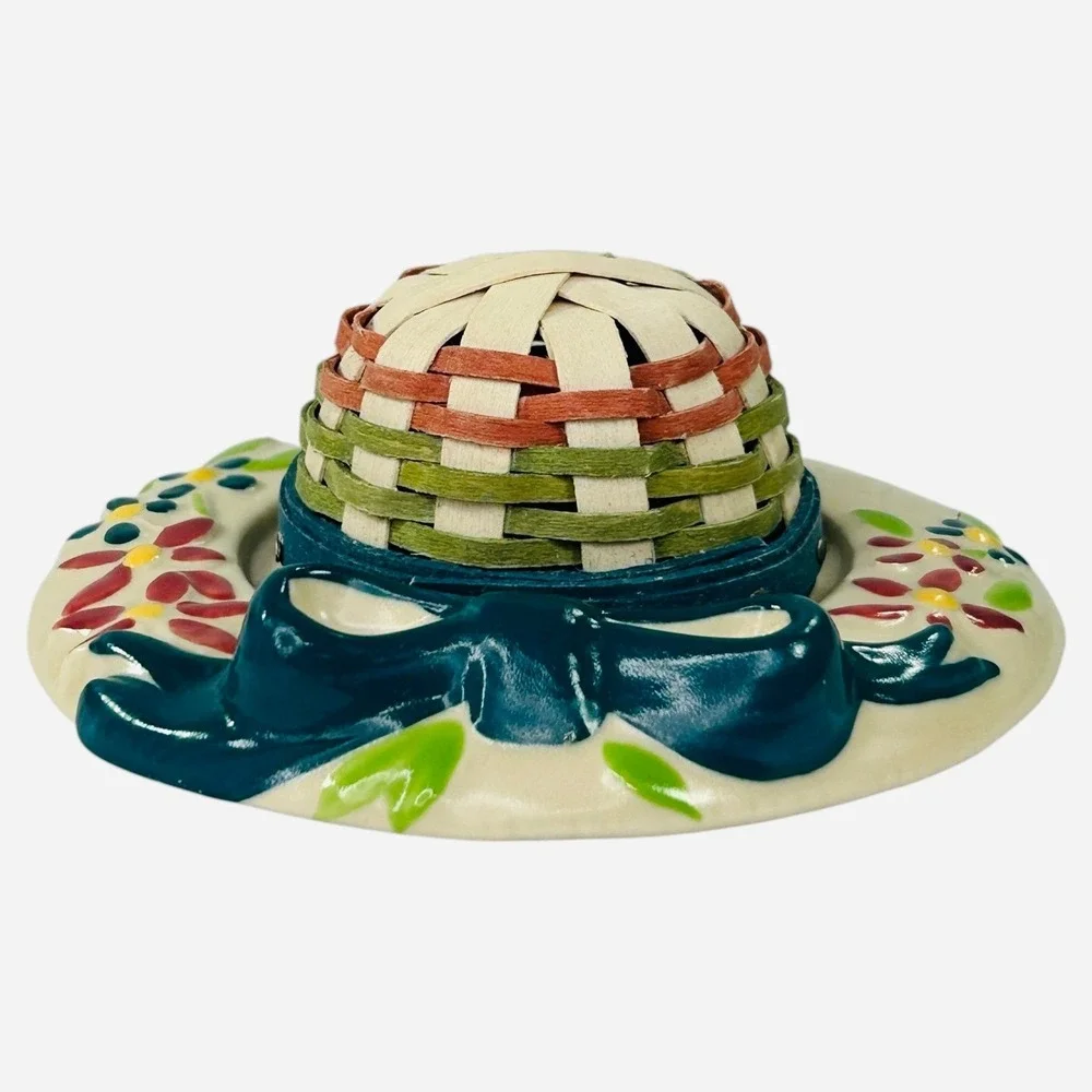 Longaberger MINIATURE SPRING BONNET Collectors Club Basket & Base with Box 2013